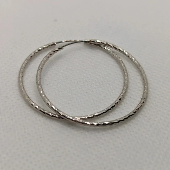 Sterling  hoops - Picture 3 of 4
